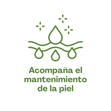 Acompaña el mantenimiento de la piel