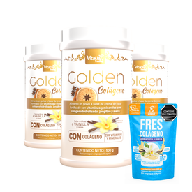 Golden colágeno x3 + Frescolágeno Gratis