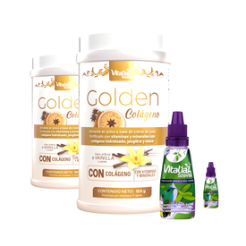 Golden Colágeno x2 + Gotero Stevia Gratis