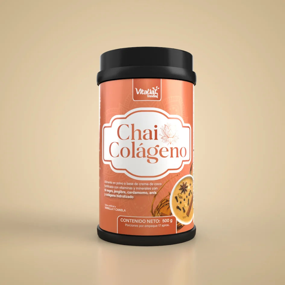 Tarro de Chai Colágeno Vitaliah Trending de 500 gramos